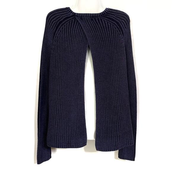 Stitch Fix Olive + Oak Blue Open Back Sweater - Picture 2 of 6